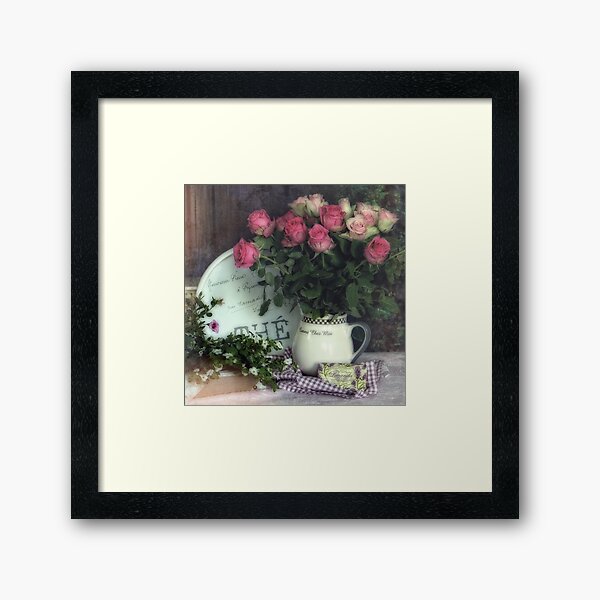 Old roses Framed Art Print