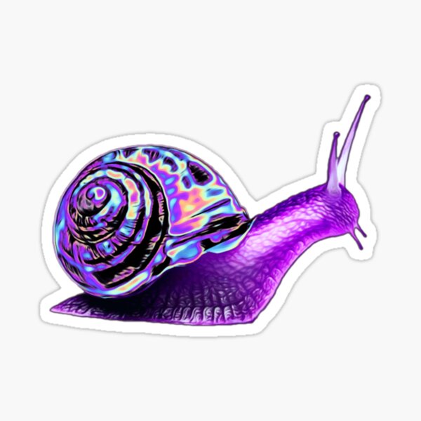 Purple Holo Snail Sticker