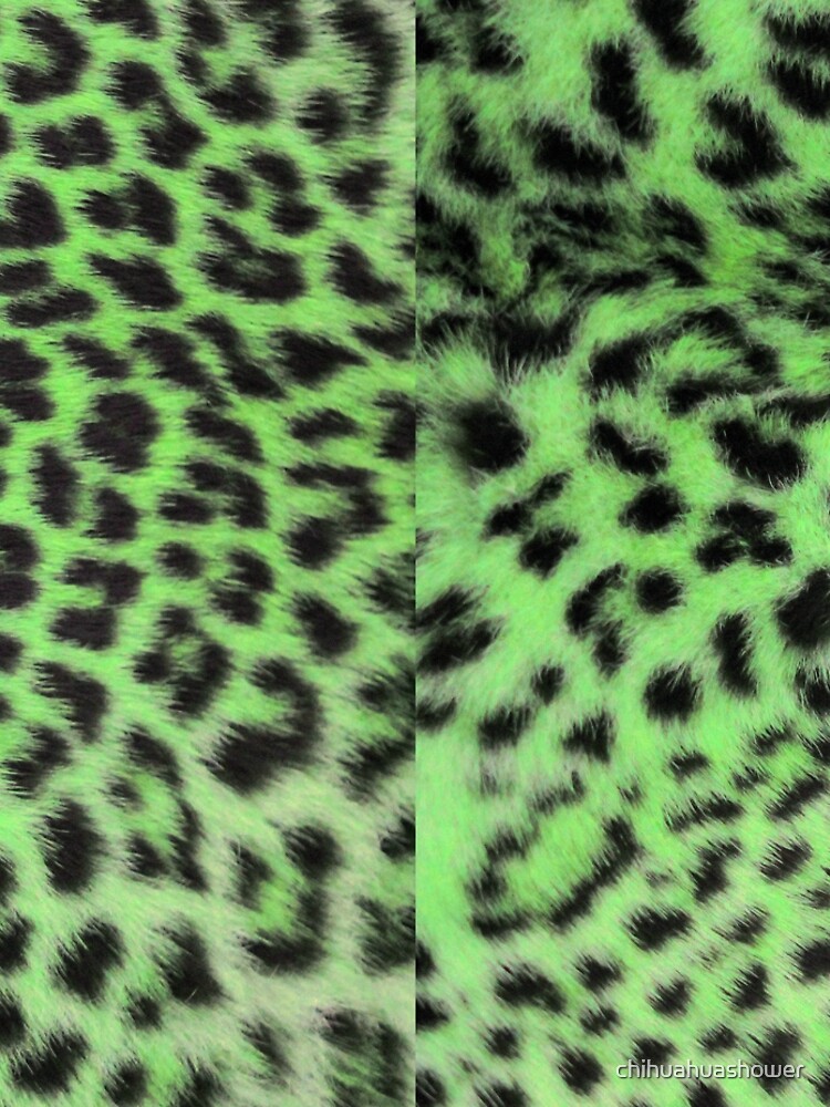 Bright leopard print in green by chihuahuashower