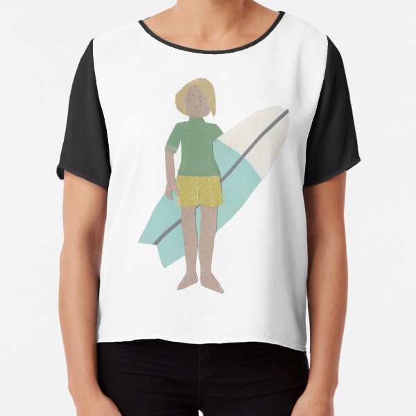 Surfer waiting for the tide to turn Chiffon Top