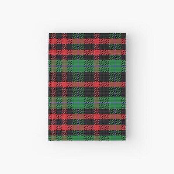 Scottish tartan black, red, green Hardcover Journal