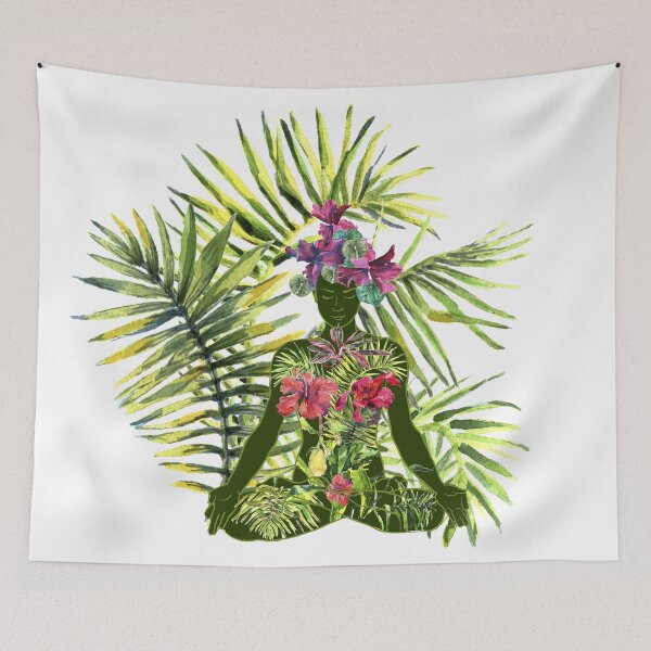 Item preview, beautiful woman doing yoga meditation designed and sold by Olga Berlet.