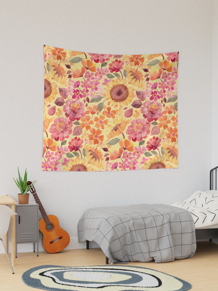 Boho floral online tapestry