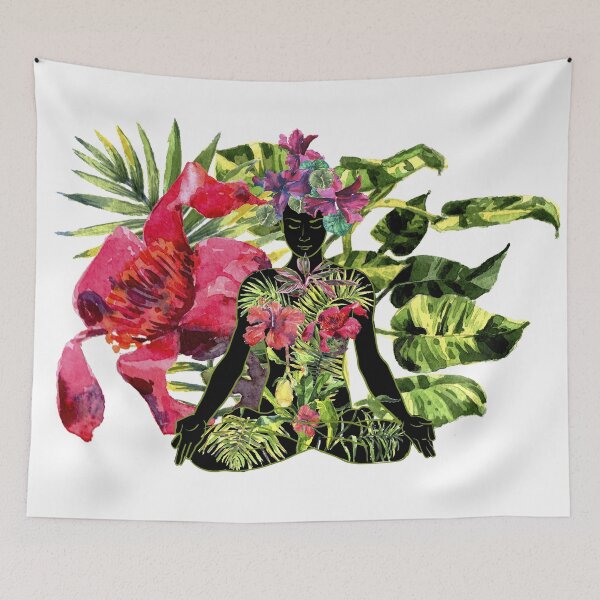 Item preview, beautiful woman doing yoga meditation designed and sold by Olga Berlet.