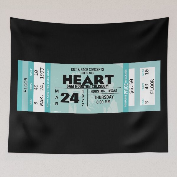 Item preview, CLASSIC ROCK CONCERT TICKETS - HEART designed and sold by WOOFANG.