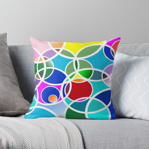 Colorful rings - Colorful rings Throw Pillow