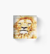 King of The Jungle Lion Acrylic Block