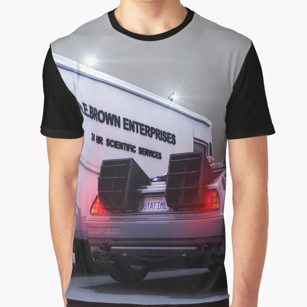 Back to the Future inspired Delorean at Twin Pines Mall, California, USA. Graphic T-Shirt