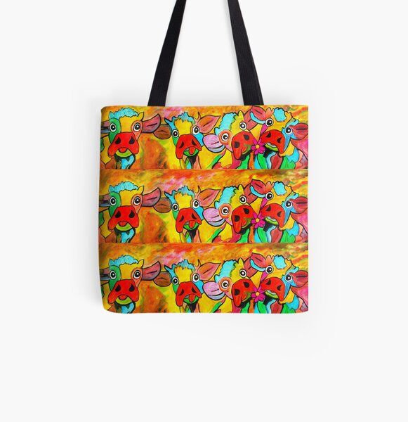 HAPPY COWS Tote bag doublé