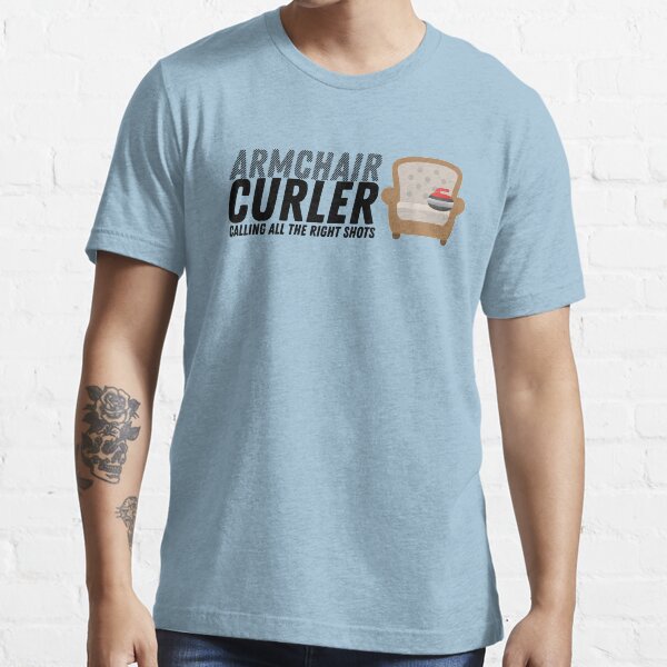 Armchair Curler - Large Logo - Black Essential T-Shirt