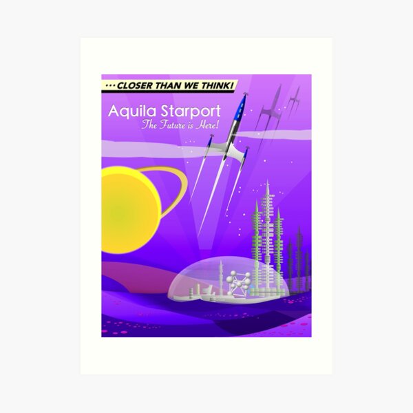 Mars Colony - Night Art Print
