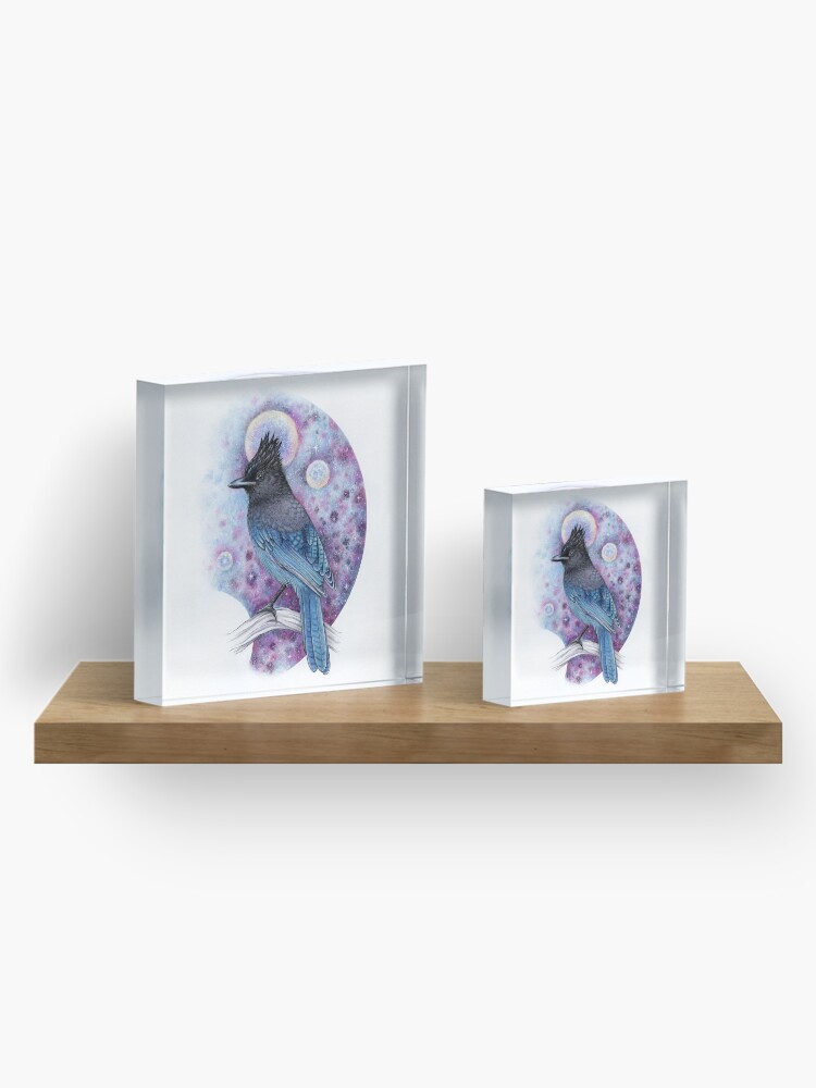 Alternate view of Stellar Jay Acrylic Block