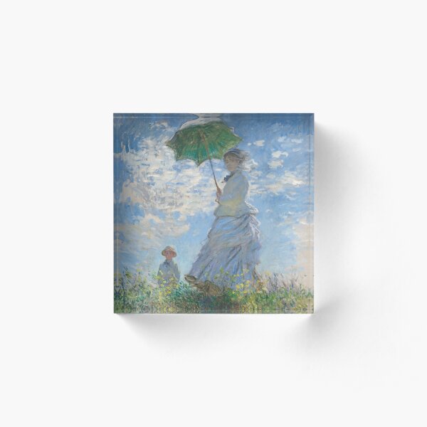 Monet - Woman with a Parasol - Classic Art Acrylic Block
