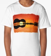 guitar island sunset Long T-Shirt