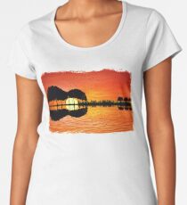 guitar island sunset Women's Premium T-Shirt