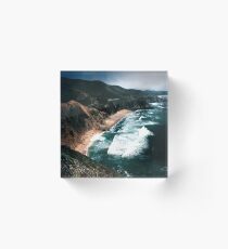 Big Sur Surf and Coastline Acrylic Block