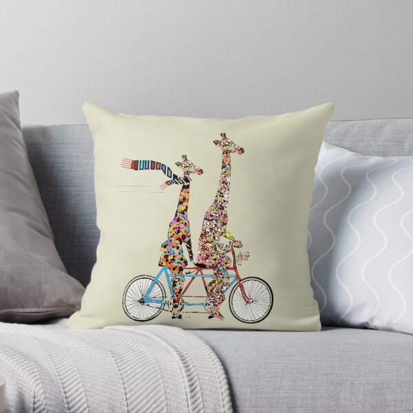 girafes jours laisse tandem Coussin