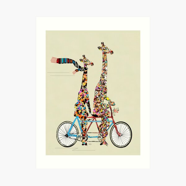 giraffes days lets tandem Art Print
