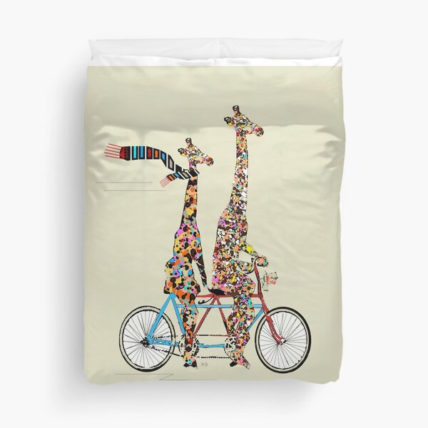 giraffes days lets tandem Duvet Cover
