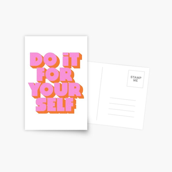 Mach es für dich selbst Postkarte