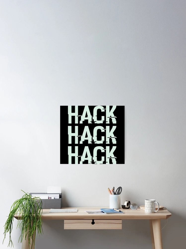 Aperçu 2 sur 3. Poster avec l'œuvre Hackathon Hack Coder Hacking créée et vendue par Bronby.