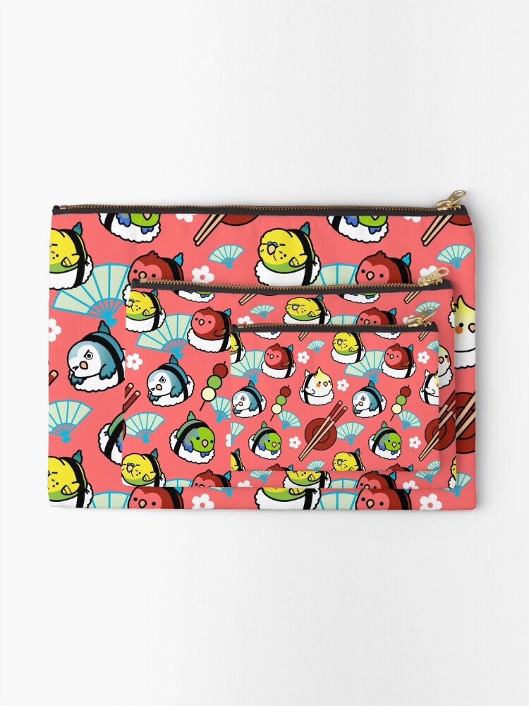 Alternate view of Sushi Time with Cody the Lovebird & Friends Zipper Pouch