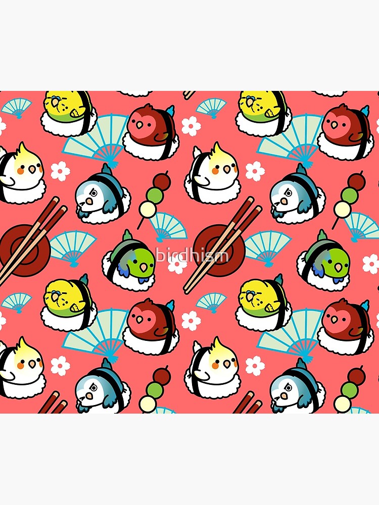 Sushi Time with Cody the Lovebird & Friends by birdhism