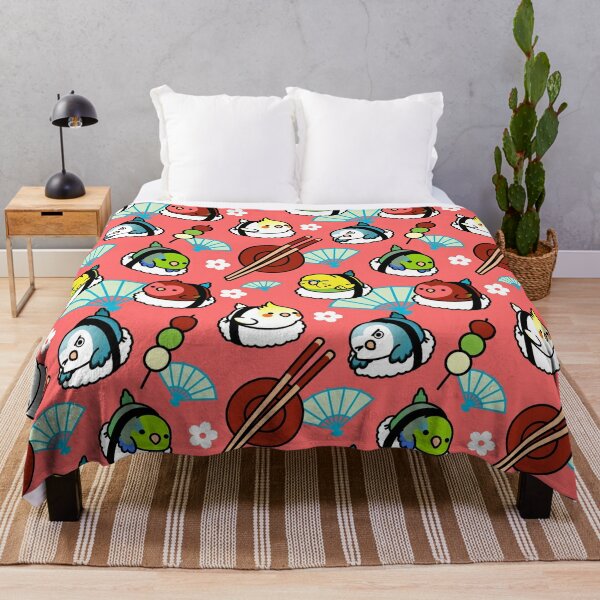 Sushi Time with Cody the Lovebird & Friends Throw Blanket