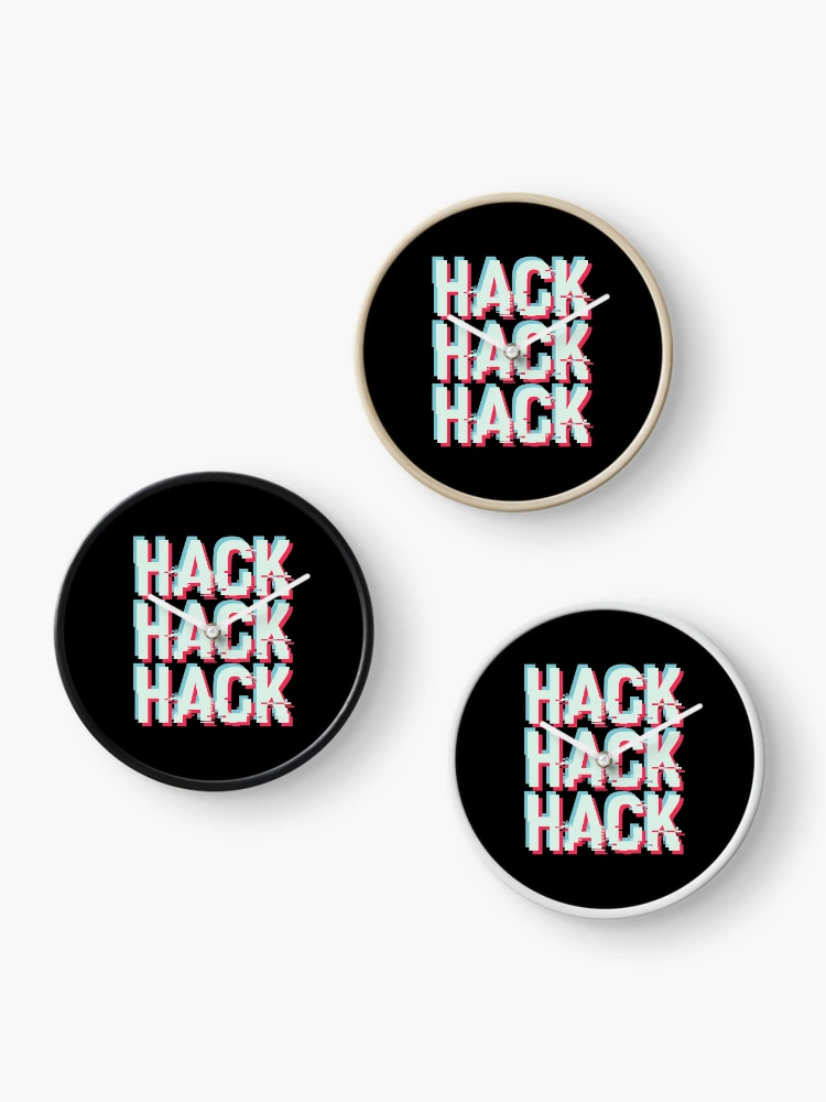 Thumbnail 3 of 4, Clock, Hackathon Hack Coder Hacking Code designed and sold by Bronby.