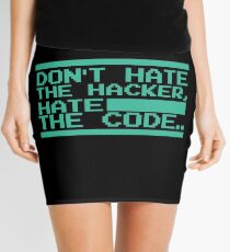 Retro Screen Hack Coder Hacking Code Mini Skirt