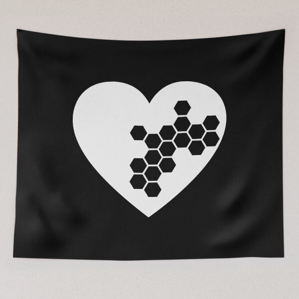 Item preview, Heart honeycomb beekeeping honey bees designed and sold by RetroFuchs.