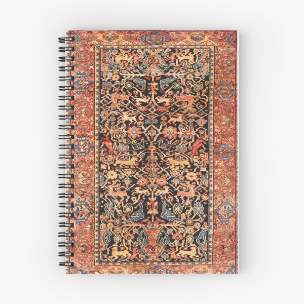 Item preview, Antique Persian Feraghan Vase Rug with Animals Print designed and sold by Vicky Brago-Mitchell®.