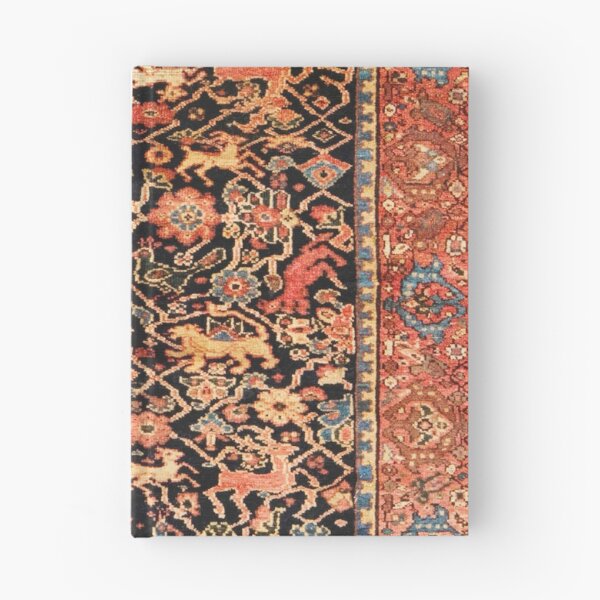 Item preview, Antique Persian Feraghan Vase Rug with Animals Print designed and sold by Vicky Brago-Mitchell®.