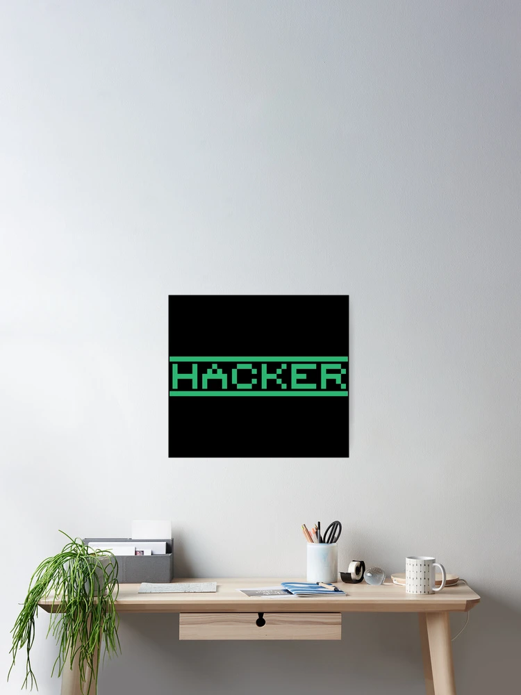 Thumbnail 2 of 3, Poster, Retro Screen Green Coder Hacking Code designed and sold by Bronby.