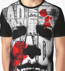 Halloween Mask Typography Graphic T-Shirt