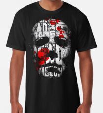 Camiseta larga Tipografía de la máscara de Halloween