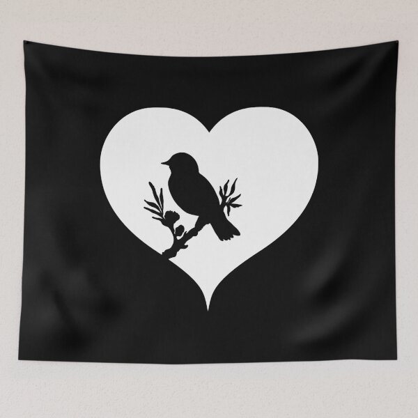 Item preview, Heart love birds designed and sold by RetroFuchs.