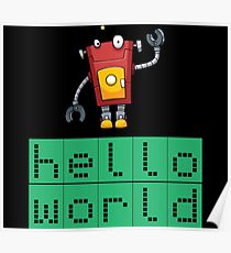 Retro Coding Kids Robot Science Award Poster