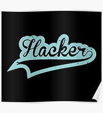Retro Old School Hack Coder Hacking Poster
