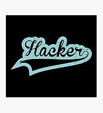 Retro Old School Hack Coder Hacking Photographic Print