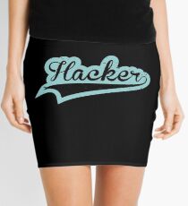 Retro Old School Hack Coder Hacking Mini Skirt