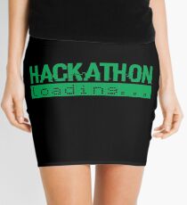 Hackathon Loading Green Retro Coder Type Mini Skirt
