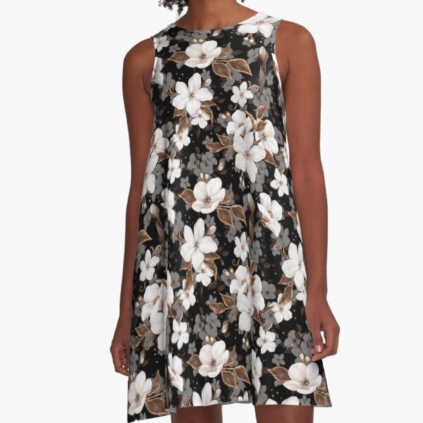 Apfelblumen A-Linien Kleid