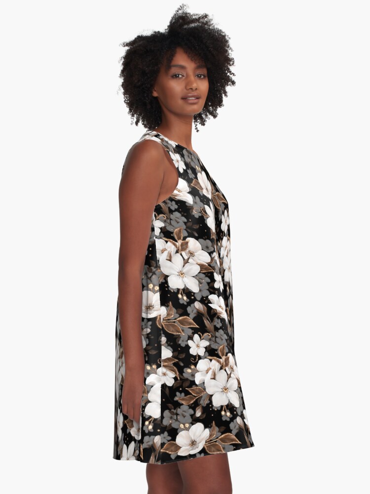 Vista alternativa de Vestido acampanado Flores de manzana