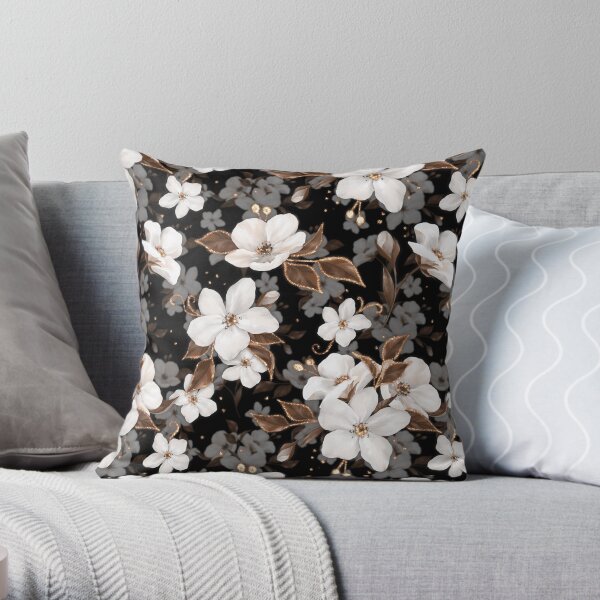 Apple flowers Throw Pillow