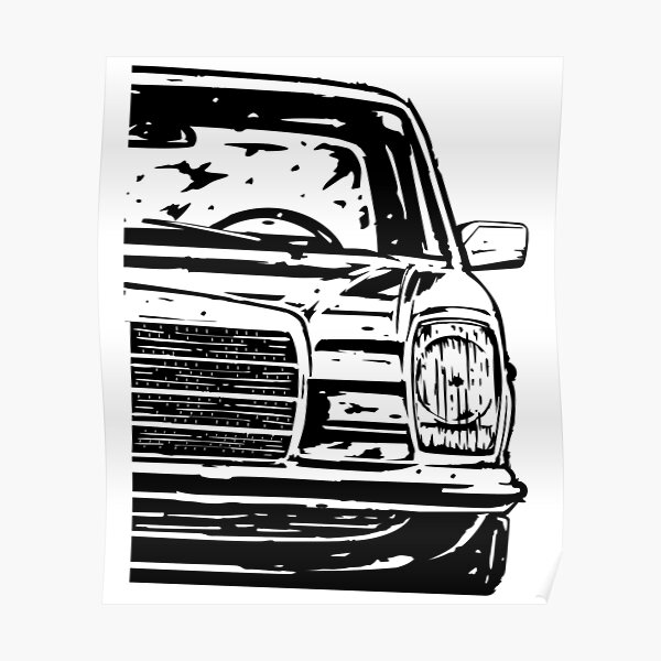 mercedes w115 tuning posters redbubble redbubble