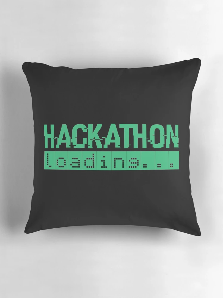 Thumbnail 3 of 4, Pillow, Hackathon Loading Green Retro Coding Code designed and sold by Bronby.