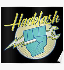 Hackathon 80s Retro Hacklash Team Coders Poster