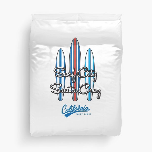 Surf City Santa Cruz California Logo Duvet Cover
