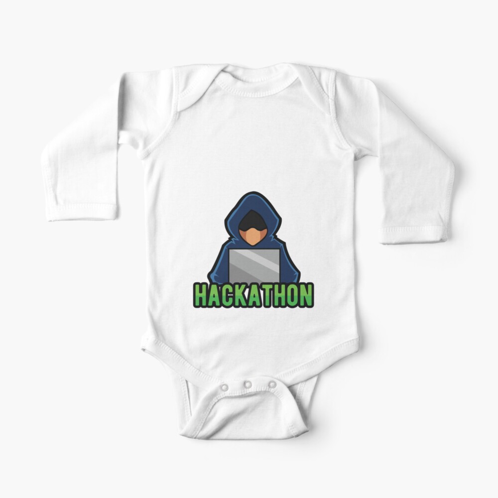 Hackathon Hack Coder Hacking Hoodie Hacker Baby One Piece By Bronby Redbubble